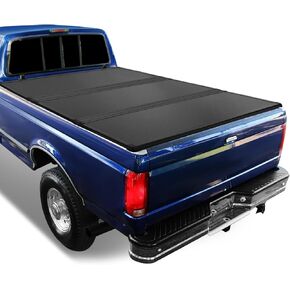 Auto Dynasty Soft Roll-up Truck Bed Tonneau Cover Compatible with 1973-1998 Ford F-100 F-150 F-250 F-350 6.5Ft/78Inch Fleetside/Styleside Bed, Matte Black Soft Vinyl Top in Kuwait