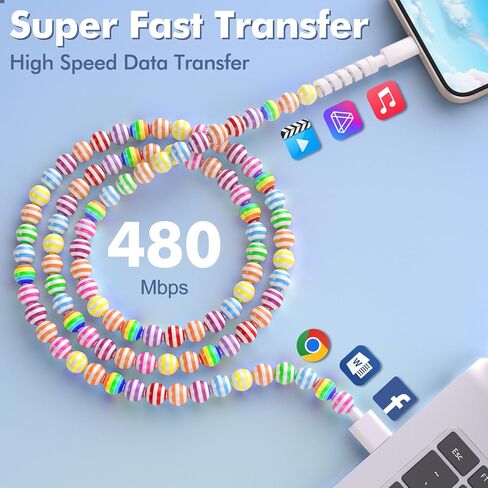 Cololden for iPhone Charger Cord 3.3ft USB إلى كابل iPhone لشاحن iPhone ، شحن سريع أنيقة أسود للرجال للرجال 66W USB كابل لـ iPhone 14 13 12 11 PRO MAX XR XS MAX IPAD PRO/AIR/MINI in Kuwait
