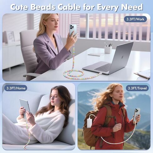 Cololden for iPhone Charger Cord 3.3ft USB إلى كابل iPhone لشاحن iPhone ، شحن سريع أنيقة أسود للرجال للرجال 66W USB كابل لـ iPhone 14 13 12 11 PRO MAX XR XS MAX IPAD PRO/AIR/MINI in Kuwait