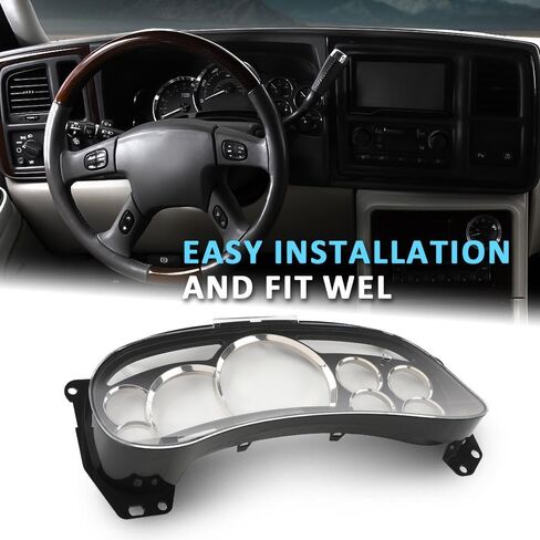 غطاء عدسة Cheda Gauge Cluster Cover Rings متوافقة مع Chevy Silverado Avalanche Tahoe GMC Sierra Yukon Suburban 2003-2006 12240394 in Saudi Arabia