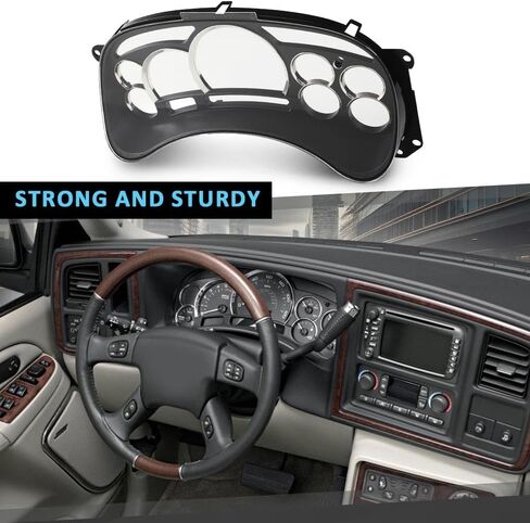 غطاء عدسة Cheda Gauge Cluster Cover Rings متوافقة مع Chevy Silverado Avalanche Tahoe GMC Sierra Yukon Suburban 2003-2006 12240394 in Saudi Arabia