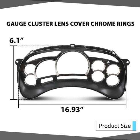 غطاء عدسة Cheda Gauge Cluster Cover Rings متوافقة مع Chevy Silverado Avalanche Tahoe GMC Sierra Yukon Suburban 2003-2006 12240394 in Saudi Arabia