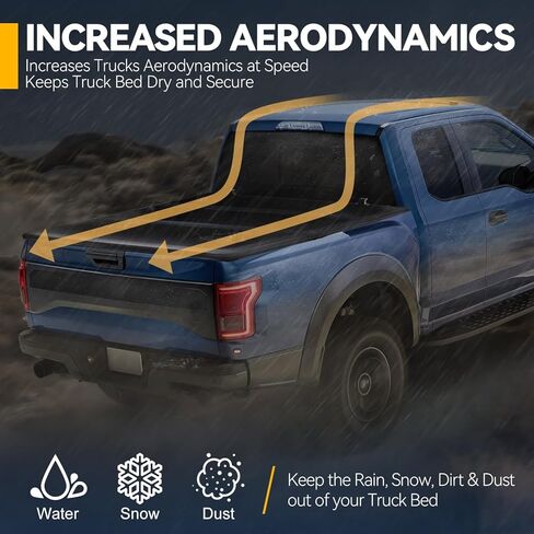 سلالة السيارات الناعمة Tri-Fold Bed Bed Tonneau تغطية متوافقة مع 1973-1998 Ford F-100 F-150 F-250 F-350 6.5ft/78inch Fleetside/Styleside Bed ، قمة أسود سوداء ناعمة in Kuwait