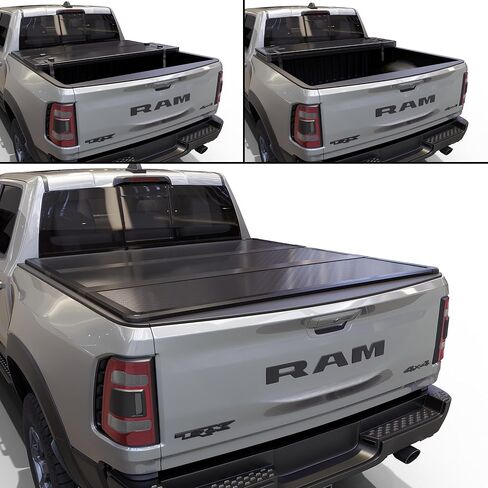 Tutel Hard Shell Folding Truck Bed Tonneau Cover|Fits 2009-2025 Dodge Ram 1500 5' 7" Bed Without Ram Box (67.4") - TULH011 in Saudi Arabia