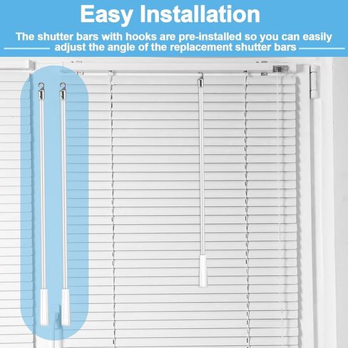 2 Pieces White Fiberglass Blind Wand 17 Inch Vertical Blinds Stick Replacement with Hook and Handle for Window Curtain Door Shades Opener Accessory in Saudi Arabia