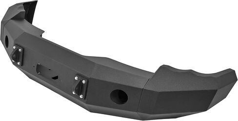 HECASA Front Bumper Compatible with 2002-2005 Dodge Ram 1500 w/Winch Mount & Round Light Hole & Tow Hook Hole Steel Powder Coated Black 3PCs (2 Packages) in Saudi Arabia