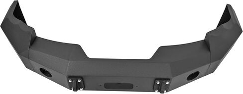 HECASA Front Bumper Compatible with 2002-2005 Dodge Ram 1500 w/Winch Mount & Round Light Hole & Tow Hook Hole Steel Powder Coated Black 3PCs (2 Packages) in Saudi Arabia