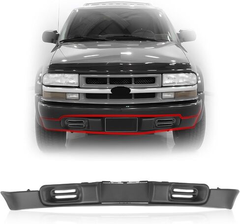 CarPartsDepot Front Lower Bumper Valance Black Compatible With 1998-2005 Chevy S10 / Blazer Except LS Model w/o Fog Lamp Holes in Saudi Arabia