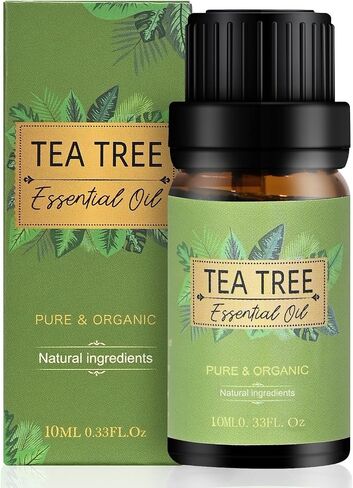 Tea Tree Essential Oil, Pure and Natural Essential Oils for Skin, Hair, Nails, Premium Tea Tree Oil Perfect for Diffuser, Soap Making and Aromatherapy (0.33 FL Oz) in Saudi Arabia