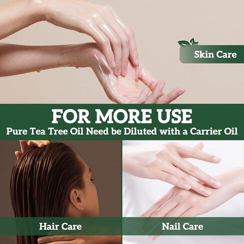 Tea Tree Essential Oil, Pure and Natural Essential Oils for Skin, Hair, Nails, Premium Tea Tree Oil Perfect for Diffuser, Soap Making and Aromatherapy (0.33 FL Oz) in Saudi Arabia