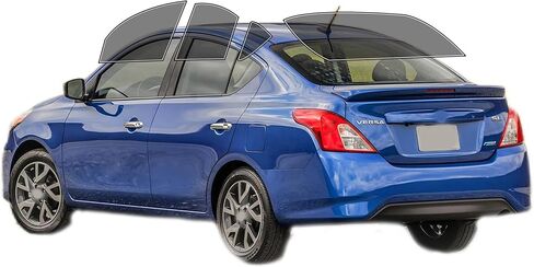 Precut Windows Tint Film All Sides Cars Sun Blocking Protection Privacy Anti Shatter Glass 2 Ply Film Any Tint Shade kit for Nissan Versa Sedan 2012-2019 in Kuwait