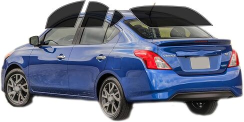 Precut Windows Tint Film All Sides Cars Sun Blocking Protection Privacy Anti Shatter Glass 2 Ply Film Any Tint Shade kit for Nissan Versa Sedan 2012-2019 in Kuwait
