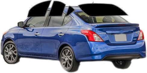 Precut Windows Tint Film All Sides Cars Sun Blocking Protection Privacy Anti Shatter Glass 2 Ply Film Any Tint Shade kit for Nissan Versa Sedan 2012-2019 in Kuwait