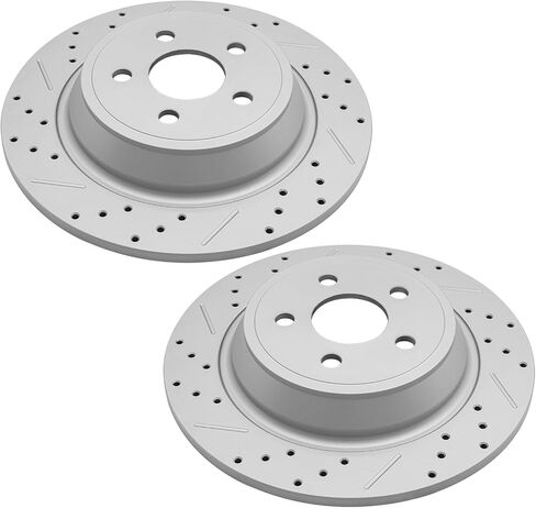 Drilled and Slotted Rear Brake Rotor for 2015-2023 Ford Edge, 2017-2019 Fusion, 2019-2020 Police SSV, 2017-2020 Lincoln Continental MKZ, 2016-2018 MKX, 2019-2023 Nautilus in Saudi Arabia