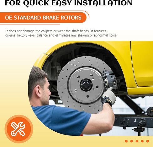 Drilled and Slotted Rear Brake Rotor for 2015-2023 Ford Edge, 2017-2019 Fusion, 2019-2020 Police SSV, 2017-2020 Lincoln Continental MKZ, 2016-2018 MKX, 2019-2023 Nautilus in Saudi Arabia