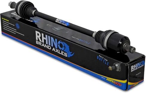 SuperATV Rhino Brand Front Axle for 2016+ Polaris General / 2017+ General 4-1 FRONT Axle - Made of Heavy Duty 4340 Chromoly Steel - Synthetic Grease to Keep CV's Cool - Maximized CV and Shaft Size in Saudi Arabia