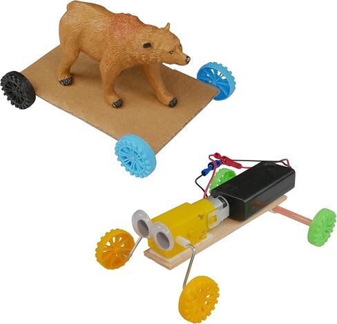 Large Plastic Project Wheels and Axles, for Mousetrap Car and Rubber Band Car Projects, 20 Wheels, 20 Rubber Bands, 10 Dowels in Kuwait