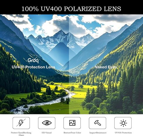 نظارة شمسية مستقطبة UV400 حماية مضادة لخطاد HD Lenstrendy Women Lightweight Titanium Metal Frame 13.3g in Saudi Arabia