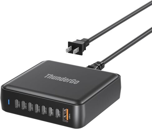 140W GaN Charger, 4-Port USB C Fast Charging Block (3C PD/1A QC), 100W Max Single Port Output for MacBook Pro/Air, iPhone 16/15/14, iPad Pro, Samsung Galaxy, Laptops & More in Saudi Arabia