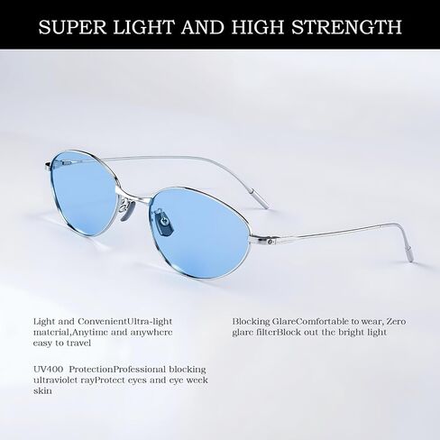 نظارة شمسية مستقطبة UV400 حماية مضادة لخطاد HD Lenstrendy Women Lightweight Titanium Metal Frame 13.3g in Kuwait