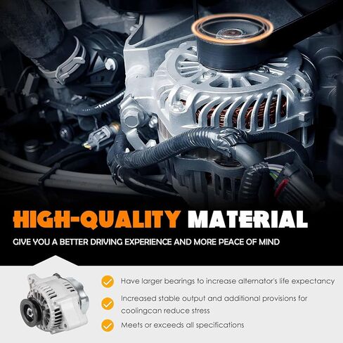 مولد جديد 2.4L مناسب لـ Toyota 4Runner 1985-1991 ، لتويوتا 4Runner 1992 (ناقل حركة أوتوماتيكي) ، لتويوتا سيليكا 1985 ، ل Toyota Pickup 1985-1991 ، 70 AMP 12V CW ، 334-1685 و0079 113077 in Saudi Arabia