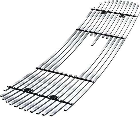 APS Compatible with GMC Sierra 1500HD 2500HD 3500 2001-2002 & Yukon XL 00-06 with Logo Show Main Upper Stainless Steel SS Chrome Billet Front Grill Grille Insert G65703A in Saudi Arabia
