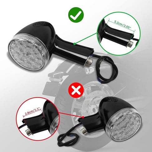TCMT Chrome Rear LED Turn Signals Lights Fit For Harley Touring 2009-later Softail 2000-later Sportster XL883 models 2000-2022 Dyna 2006-2017 Short Handle in Saudi Arabia