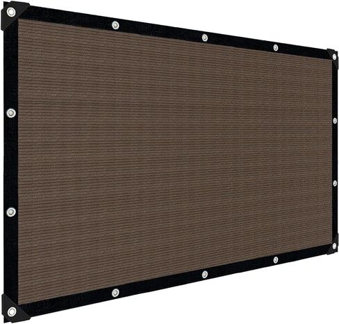 Sun Shade Cloth for Outdoor Patio,Pergola Shade Cover with Grommets Deck Shade Privacy Screen Balcony,90% UV Protection Shade Fabric Brown Sunshades for Garden Backyard Outdoor,Mocha-8x10FT in Kuwait
