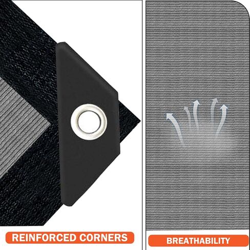 Sun Shade Cloth for Outdoor Patio,Pergola Shade Cover with Grommets Deck Shade Privacy Screen Balcony,90% UV Protection Shade Fabric Brown Sunshades for Garden Backyard Outdoor,Mocha-8x10FT in Kuwait