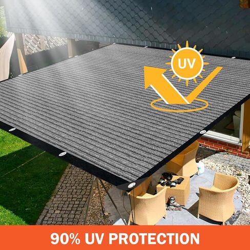 Sun Shade Cloth for Outdoor Patio,Pergola Shade Cover with Grommets Deck Shade Privacy Screen Balcony,90% UV Protection Shade Fabric Brown Sunshades for Garden Backyard Outdoor,Mocha-8x10FT in Kuwait