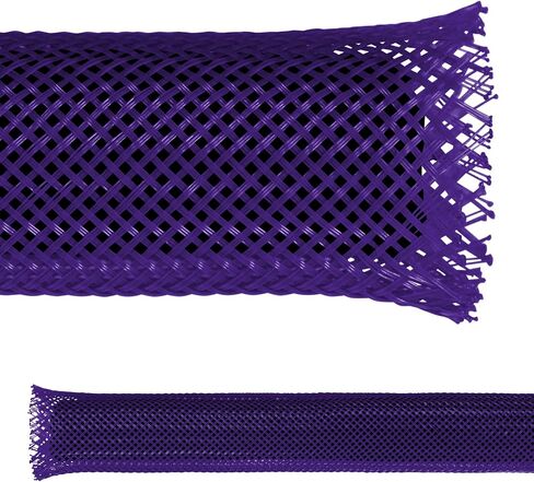 Electriduct 2.5" PET Expandable Braid Sleeving Flexible Wire Mesh Sleeve - 25 Feet - Black in Saudi Arabia