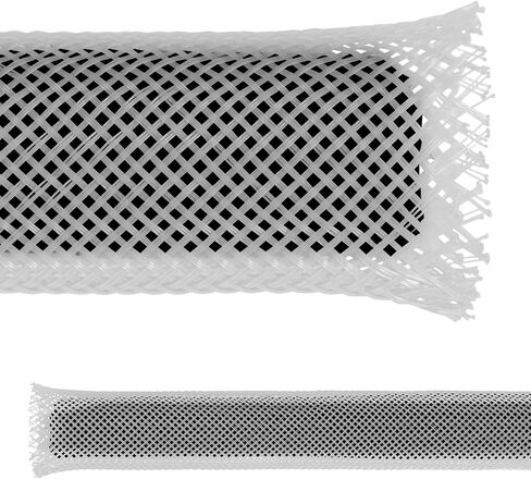 Electriduct 2.5" PET Expandable Braid Sleeving Flexible Wire Mesh Sleeve - 25 Feet - Black in Saudi Arabia