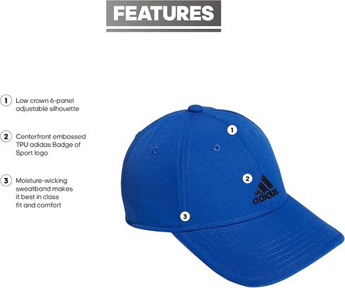 adidas Kids-Boy's/Girl's Decision Structured Adjustable Fit Cap, Bold Blue/Black, One Size in Saudi Arabia