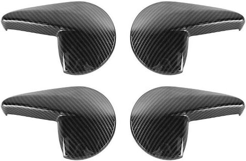 2 Set of - Carbon Fiber Adjustive Handle Panel Cover Trim Left Right ABS 2010-2019 for Dodge for Challenger 2010-2019 in Saudi Arabia