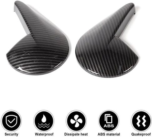 2 Set of - Carbon Fiber Adjustive Handle Panel Cover Trim Left Right ABS 2010-2019 for Dodge for Challenger 2010-2019 in Saudi Arabia