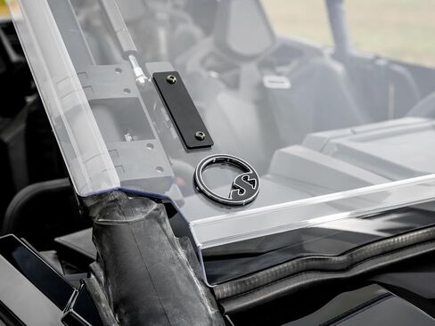 SuperATV Scratch Resistant 3-in-1 Flip Windshield for 2020-2021 Polaris RZR PRO XP, XP 4, Full, Half Or Vented Positions, Made of 1/4" Polycarbonate 250x Stronger than Glass, Pre-Assembled, USA Made in Saudi Arabia