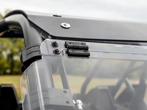 SuperATV Scratch Resistant 3-in-1 Flip Windshield for 2020-2021 Polaris RZR PRO XP, XP 4, Full, Half Or Vented Positions, Made of 1/4" Polycarbonate 250x Stronger than Glass, Pre-Assembled, USA Made in Saudi Arabia