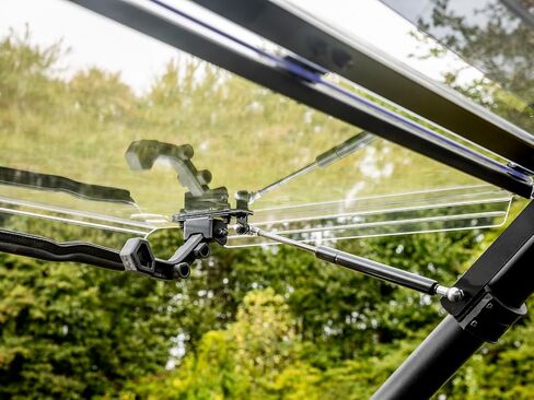 SuperATV Scratch Resistant 3-in-1 Flip Windshield for 2020-2021 Polaris RZR PRO XP, XP 4, Full, Half Or Vented Positions, Made of 1/4" Polycarbonate 250x Stronger than Glass, Pre-Assembled, USA Made in Saudi Arabia
