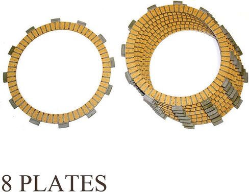 Caltric Friction Clutch Plate compatible with Kawasaki Kz750 Kz-750 Kz 750 Ltd 1980 1983 1984 8-Plates in Saudi Arabia