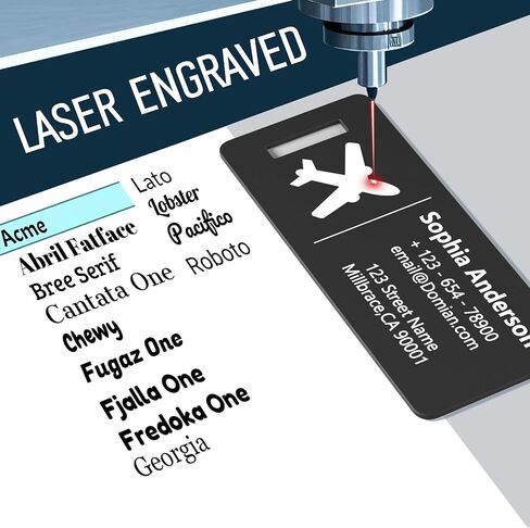 4 Personalized Metal Luggage Tags, Laser Engrave Name and Logo, Custom Aluminum Suitcase Tags with Steel Ring, for Travel, Backpack, Baggage (Blue) in Saudi Arabia