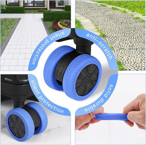 2 Pcs Silicone Luggage Tag for Suitcases with Stainless Loop, 8 Pcs Luggage Wheel Covers, Wear-Resistant, Anti-Noise, Silicone Luggage Wheel Protective Covers for 2-2.4" Spinner Wheel. (Yellow) in Saudi Arabia