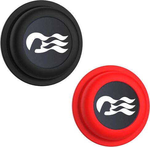 ملحقات حامل ميدالية الأميرة، [عبوة من قطعتين] حامل ملصقات لميدالية المحيط وحامل AirTag (لأجهزة iPhone وAndroid وجميع الأجهزة) (أسود/أحمر.) in Kuwait