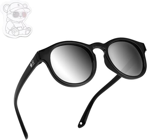 HECCEI Baby Sunglasses with Strap - UV Protection Pebble Sunglasses, Polarized, Bendable, For Newborns 0-24 Months in Saudi Arabia