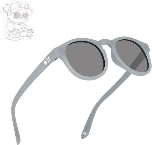 HECCEI Baby Sunglasses with Strap - UV Protection Pebble Sunglasses, Polarized, Bendable, For Newborns 0-24 Months in Saudi Arabia