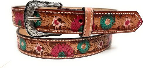 Kids Baby Toddler Western Belt Girls Sunflower Decorated Leather Belt in Saudi Arabia