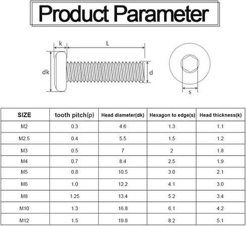 Stainless Steel Flat Head Allen Screws - M4 M5 M6 M8 - 3-30 Pieces Countersunk Hex Socket Screws for Furniture (50mm, M6 10pcs) in Saudi Arabia