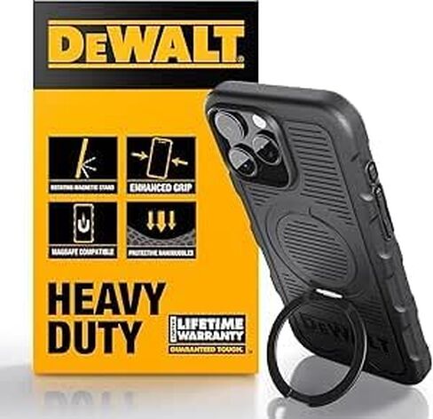 حلقة مغناطيسية قابلة للتدوير DeWalt 360 ° لـ iPhone 16 Pro Max ، حماية الإسقاط الثقيلة مناسبة لـ Magsafe w/stand & ring ، فابلات nanobubblack for iPhone 16 Pro Max Phone Case Ostand ، Black in Saudi Arabia