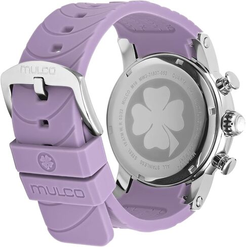 ساعات Mulco للنساء - M10 Namaste - حالة من الفولاذ المقاوم للصدأ الفضي مع شريط سيليكون معصم ، وجه كبير مع والدة لؤلؤة والذهب الوردي ، حركة التناظرية الكوارتز ، مقاومة للماء - مستوحاة من السحر in Kuwait