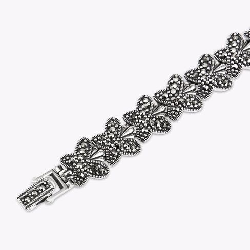 Women Butterfly Style Pave Marcasite 925 Sterling Silver Wastes Watches in Kuwait