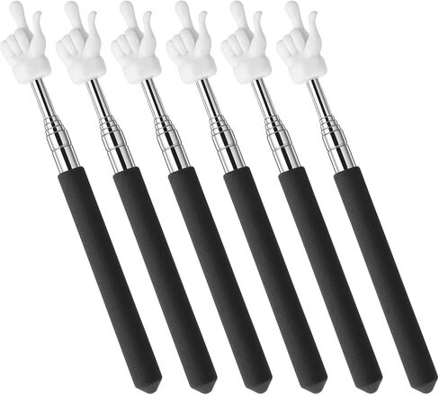 5PCS Retractable Teacher Pointer Sticks, Colorful Hand Pointing Stick for Classroom and Meeting, Extendable Finger Pointer for Teachers and Students, Reading and Presentations Essentials Tool in Saudi Arabia